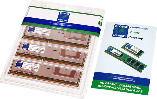 12GB (3 x 4GB) DDR3 800/1066/1333/1600MHz 240-PIN ECC REGISTERED DIMM (RDIMM) MEMORY RAM KIT FOR SUN SERVERS/WORKSTATIONS (6 RANK KIT CHIPKILL)